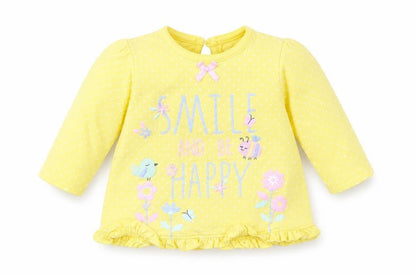 Front view of George Baby Yellow Basic T-Shirt, size 0-3, Months