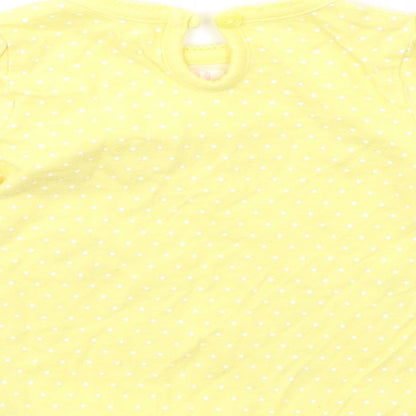 Brand and care label for George Baby Yellow Basic T-Shirt, size 0-3, Months
