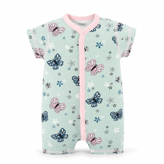 MAXMORRD Baby Green Floral  Babygrow One-Piece Size 0-3 Months