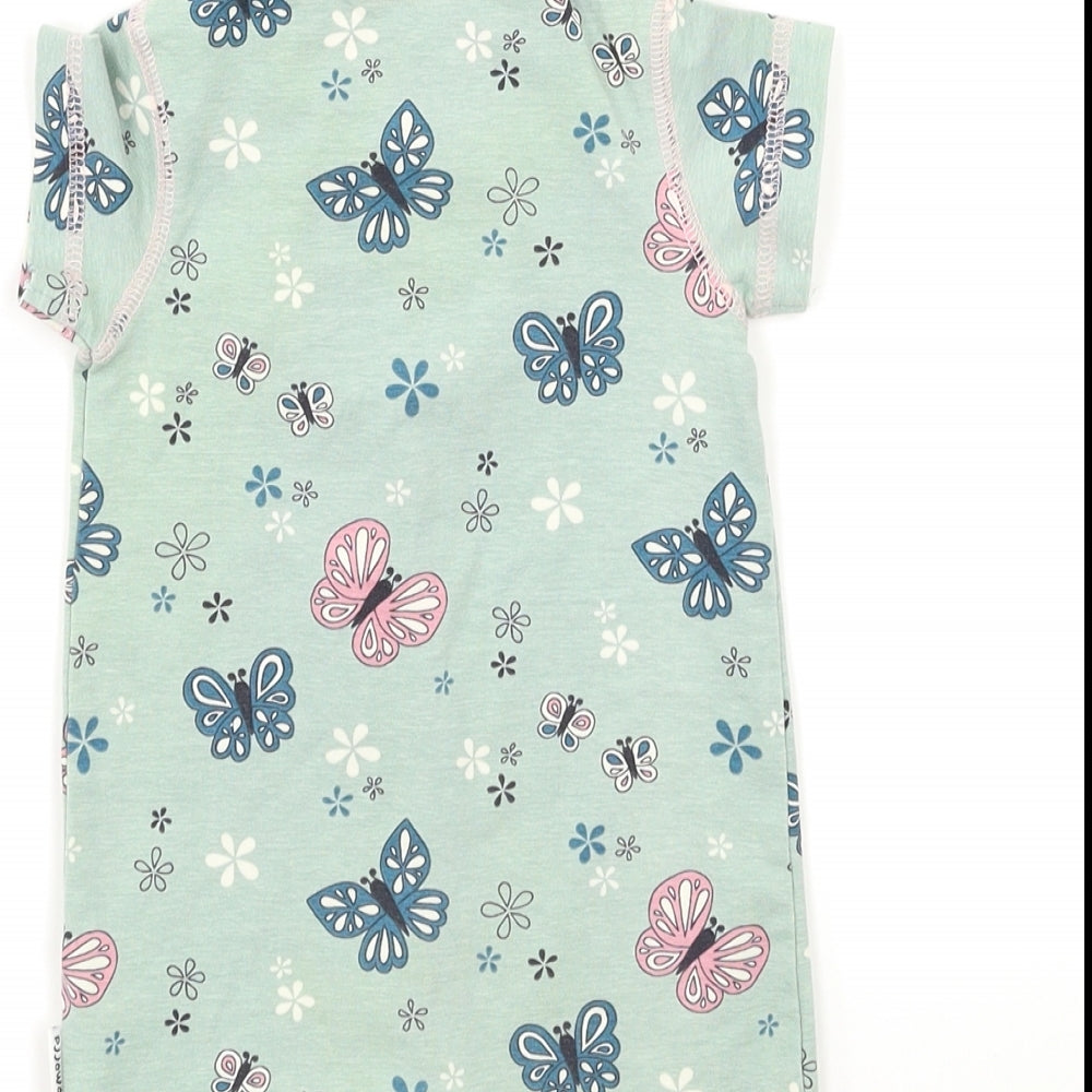 MAXMORRD Baby Green Floral  Babygrow One-Piece Size 0-3 Months