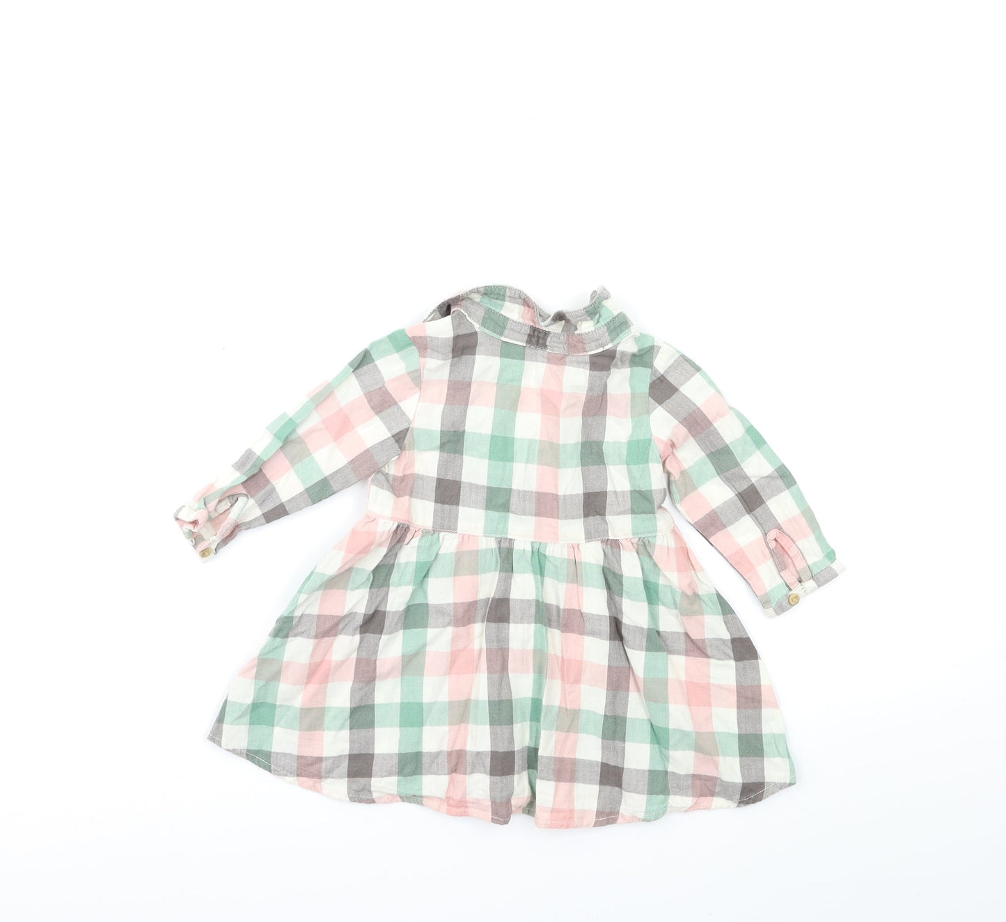 H&M Baby Pink Check  Shift  Size 6-9 Months