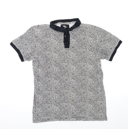 Cedar Wood State Mens Beige Animal Print   Polo Size M