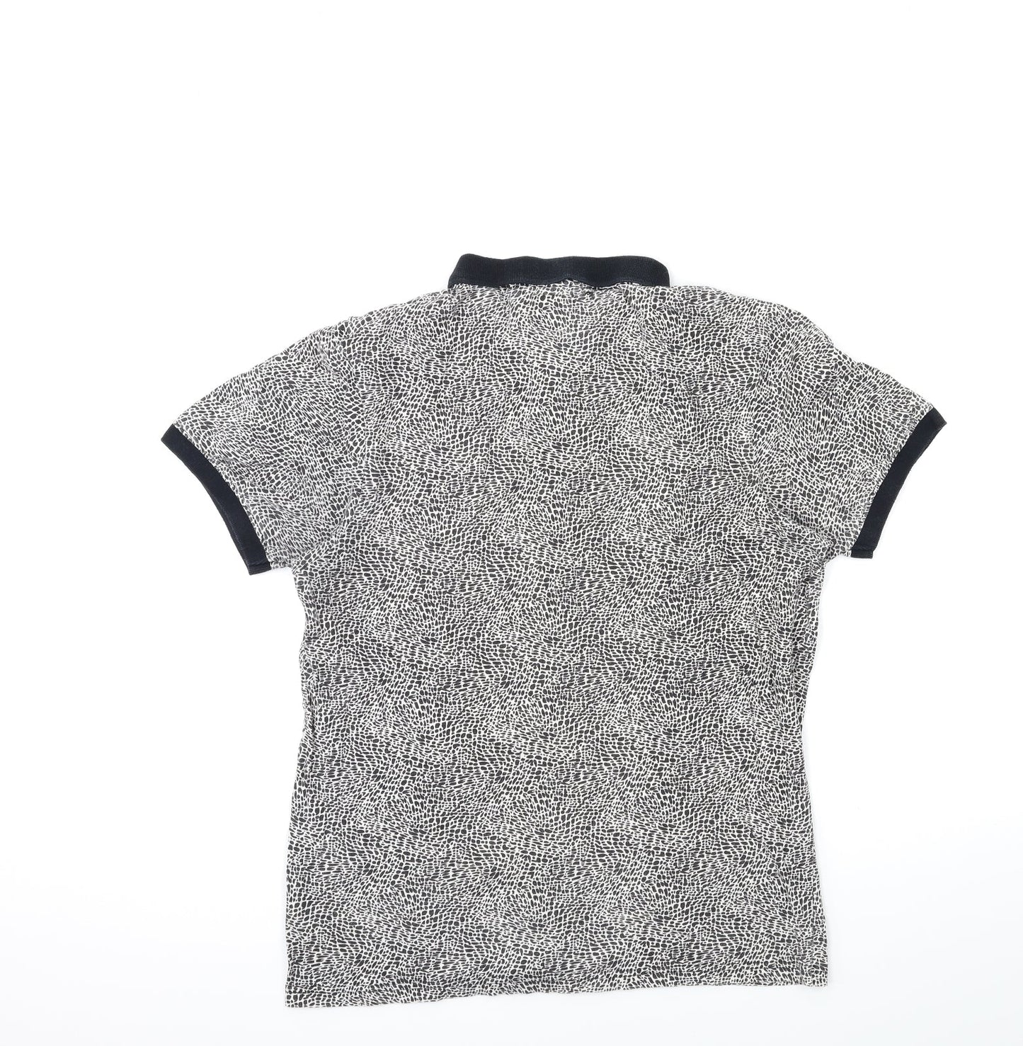 Cedar Wood State Mens Beige Animal Print   Polo Size M