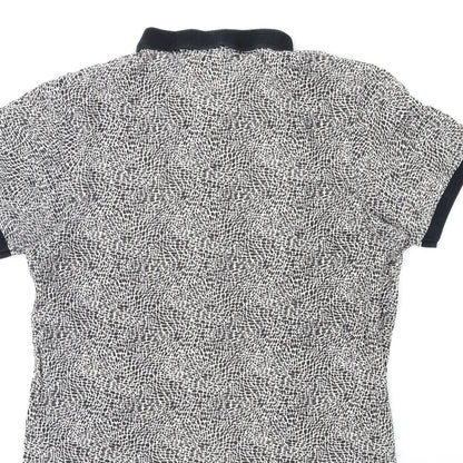 Cedar Wood State Mens Beige Animal Print   Polo Size M