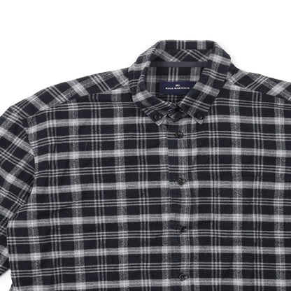 Blue Harbour Mens Black Check   Button-Up Size M