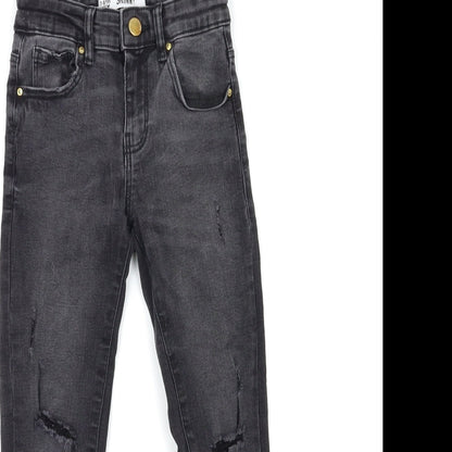 Denim & Co. Girls Black  Denim Skinny Jeans Size 7-8 Years