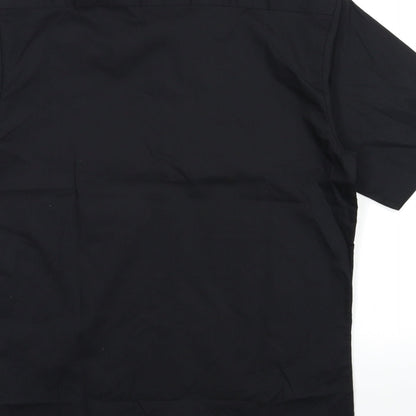 Mens UK Size 14.5 Premier Black  Button-Up Short Sleeve Casual Shirt