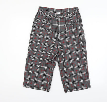 Cht Womens Grey Check  Cropped Trousers Size S L20 in