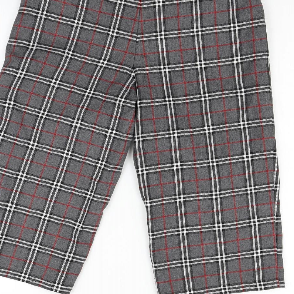 Cht Womens Grey Check  Cropped Trousers Size S L20 in