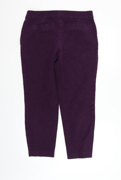Maison Jules Womens Purple   Trousers  Size 12 L26 in