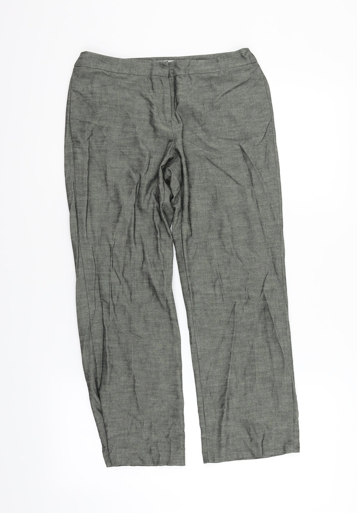 MING Womens Green   Cropped Trousers Size 6 L33 in
