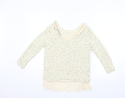Laura Knit Womens Beige   Pullover Jumper Size M