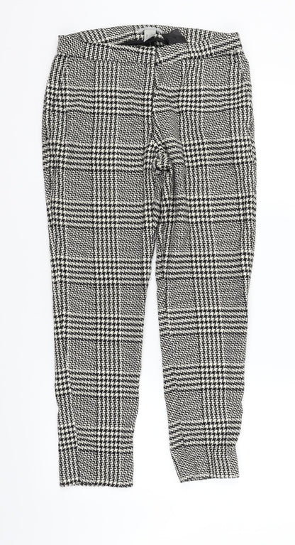 Womens UK Size 10 H&M Regular Fit Sweatpants White Trousers
