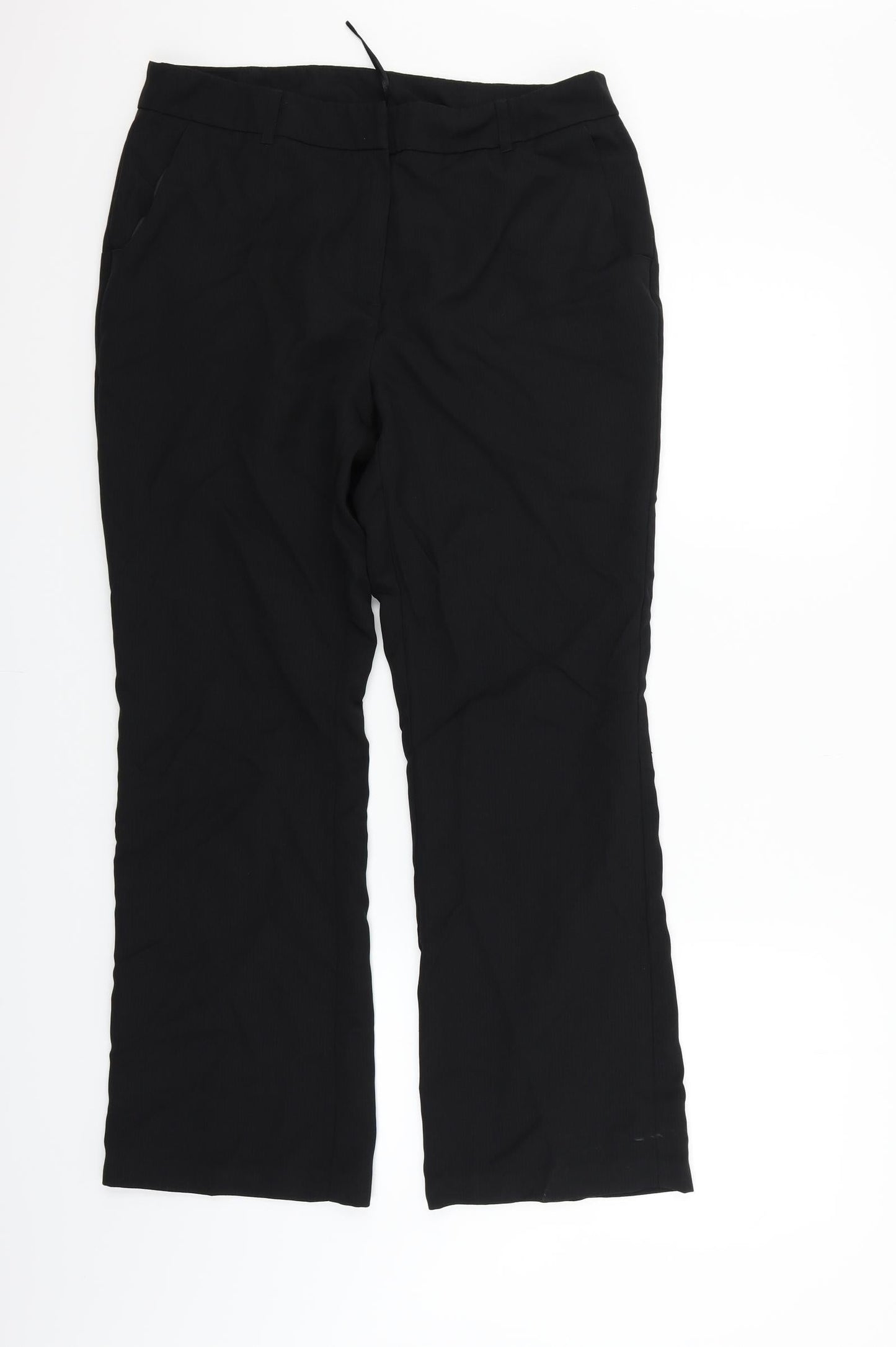 TU Womens Black   Trousers  Size 14 L25 in
