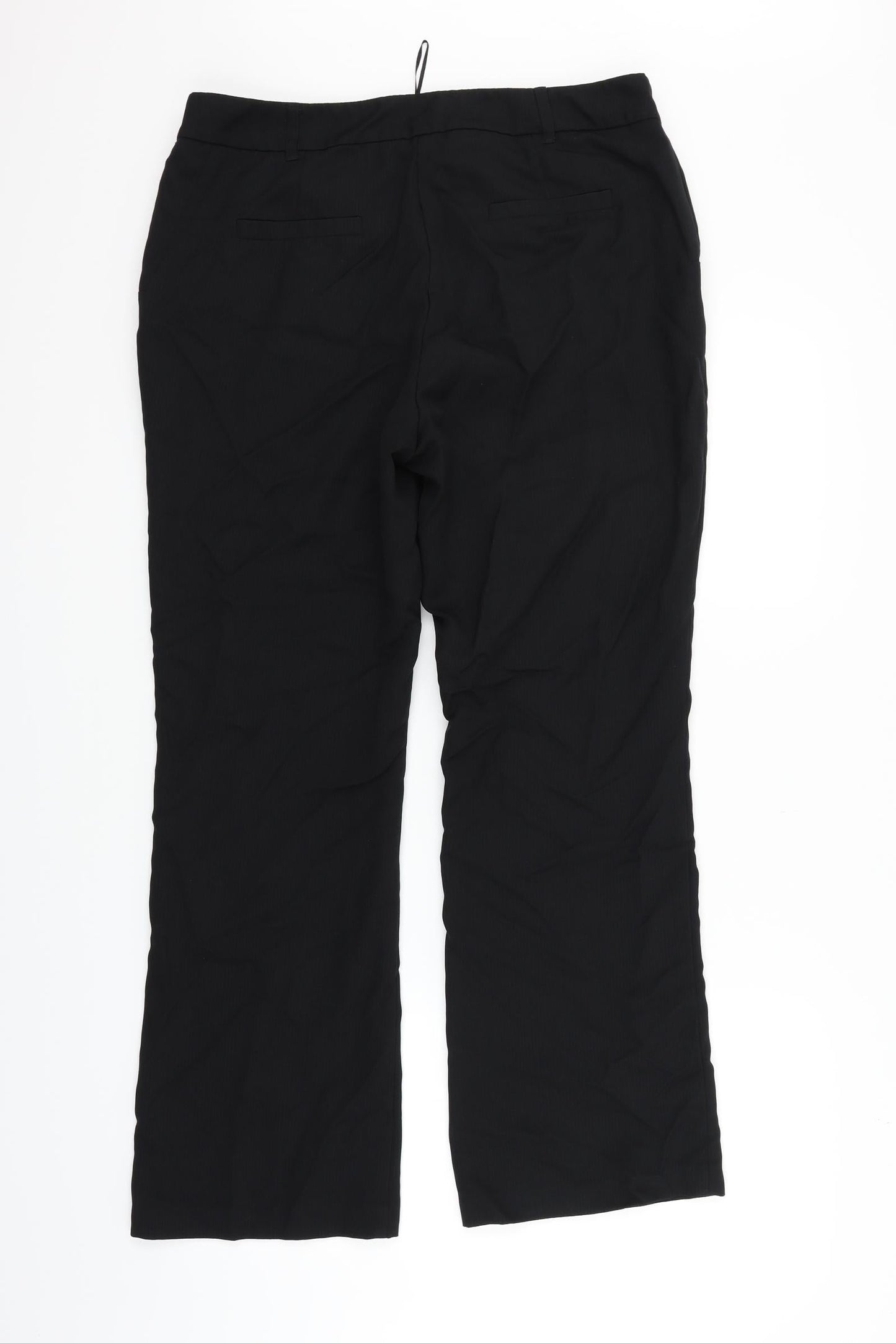 TU Womens Black   Trousers  Size 14 L25 in