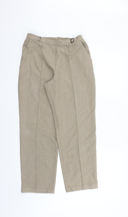 Womens UK Size 10 Marks and Spencer Regular Fit  Beige Trousers