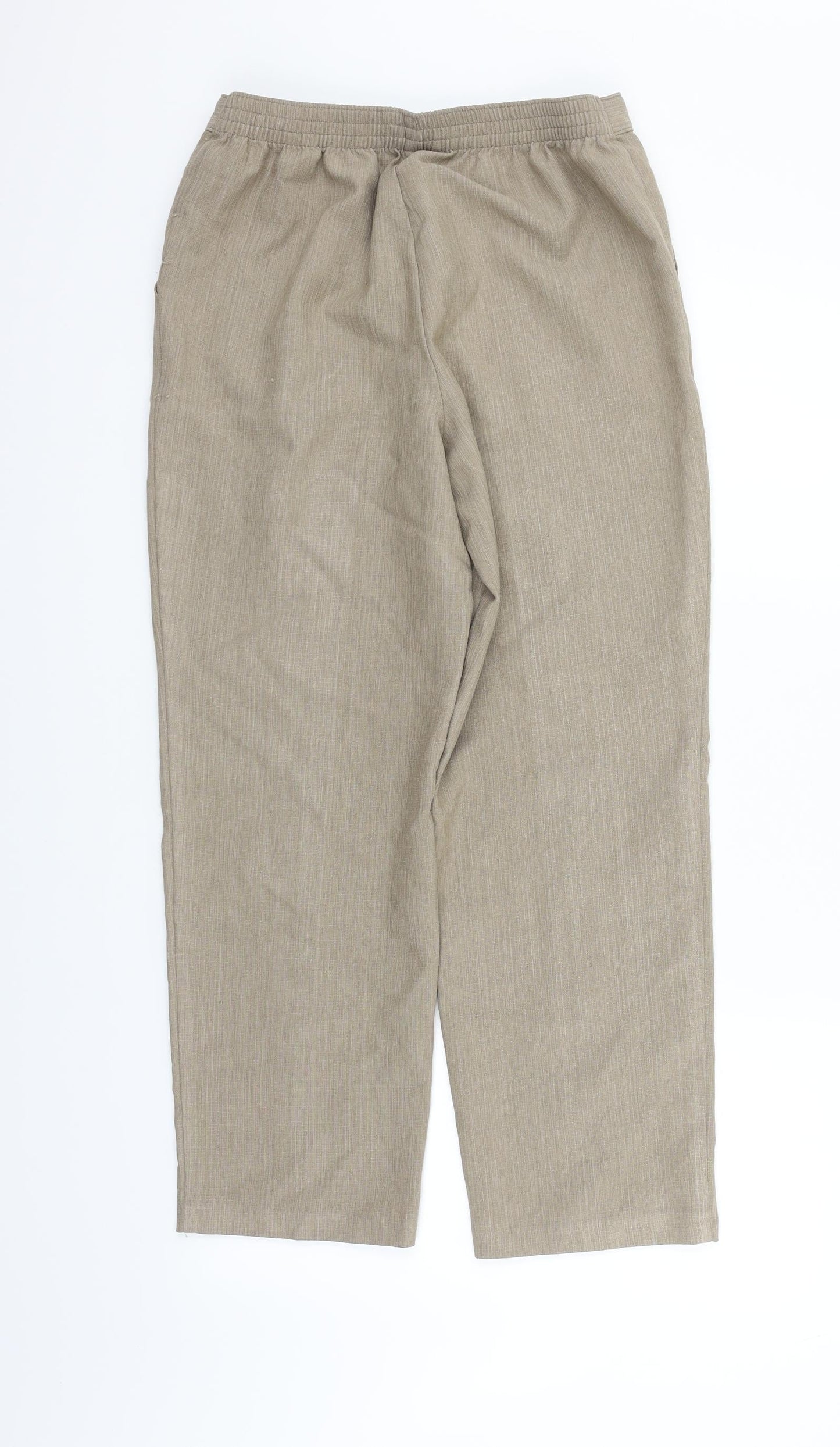 Womens UK Size 10 Marks and Spencer Regular Fit  Beige Trousers