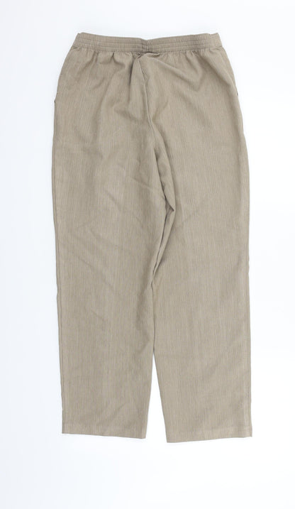 Womens UK Size 10 Marks and Spencer Regular Fit  Beige Trousers