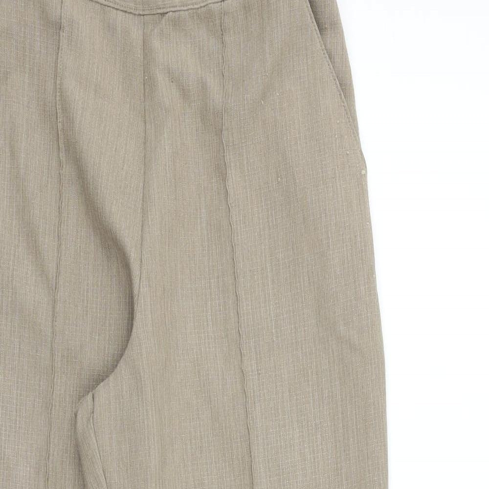 Womens UK Size 10 Marks and Spencer Regular Fit  Beige Trousers