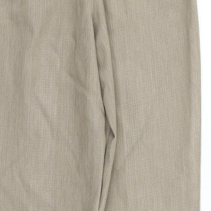 Womens UK Size 10 Marks and Spencer Regular Fit  Beige Trousers