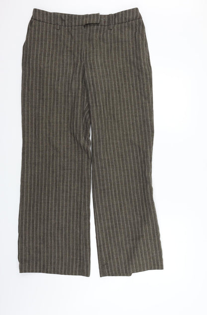 Womens UK Size 32 in H&M Regular Fit  Green Trousers