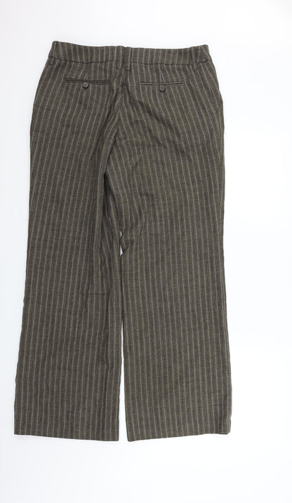 Womens UK Size 32 in H&M Regular Fit  Green Trousers