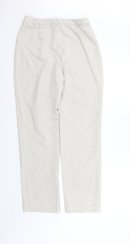 Womens UK Size 12 Marks and Spencer Regular Fit  Beige Trousers