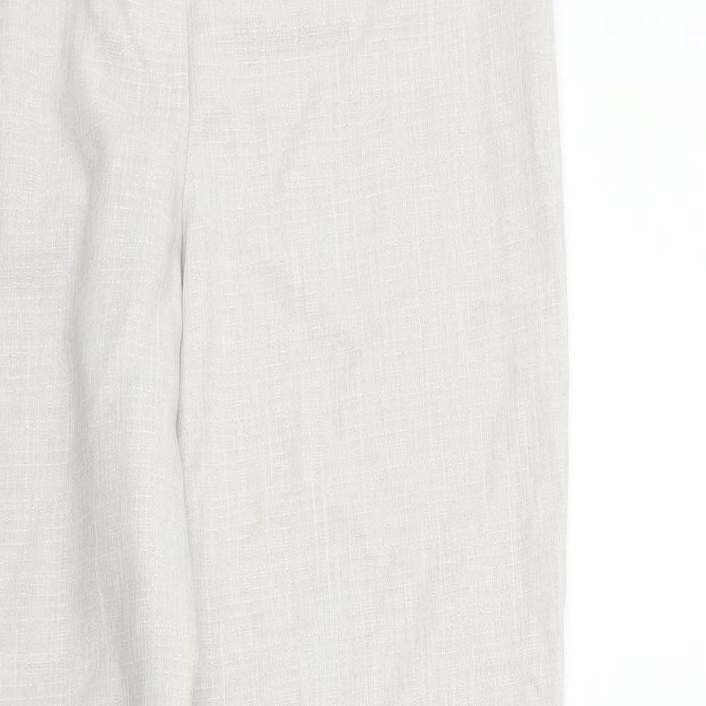 Womens UK Size 12 Marks and Spencer Regular Fit  Beige Trousers