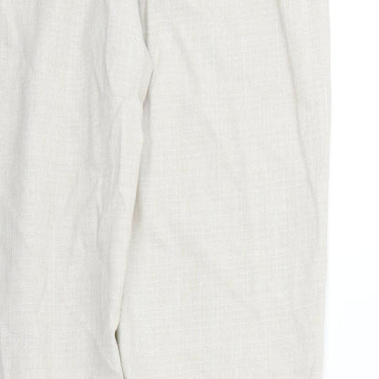 Womens UK Size 12 Marks and Spencer Regular Fit  Beige Trousers
