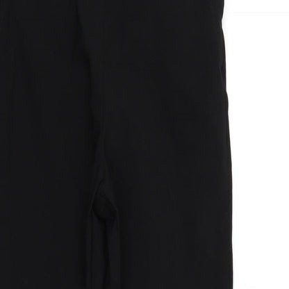 Womens UK Size 10 Papaya Regular Fit Sweatpants Black Trousers