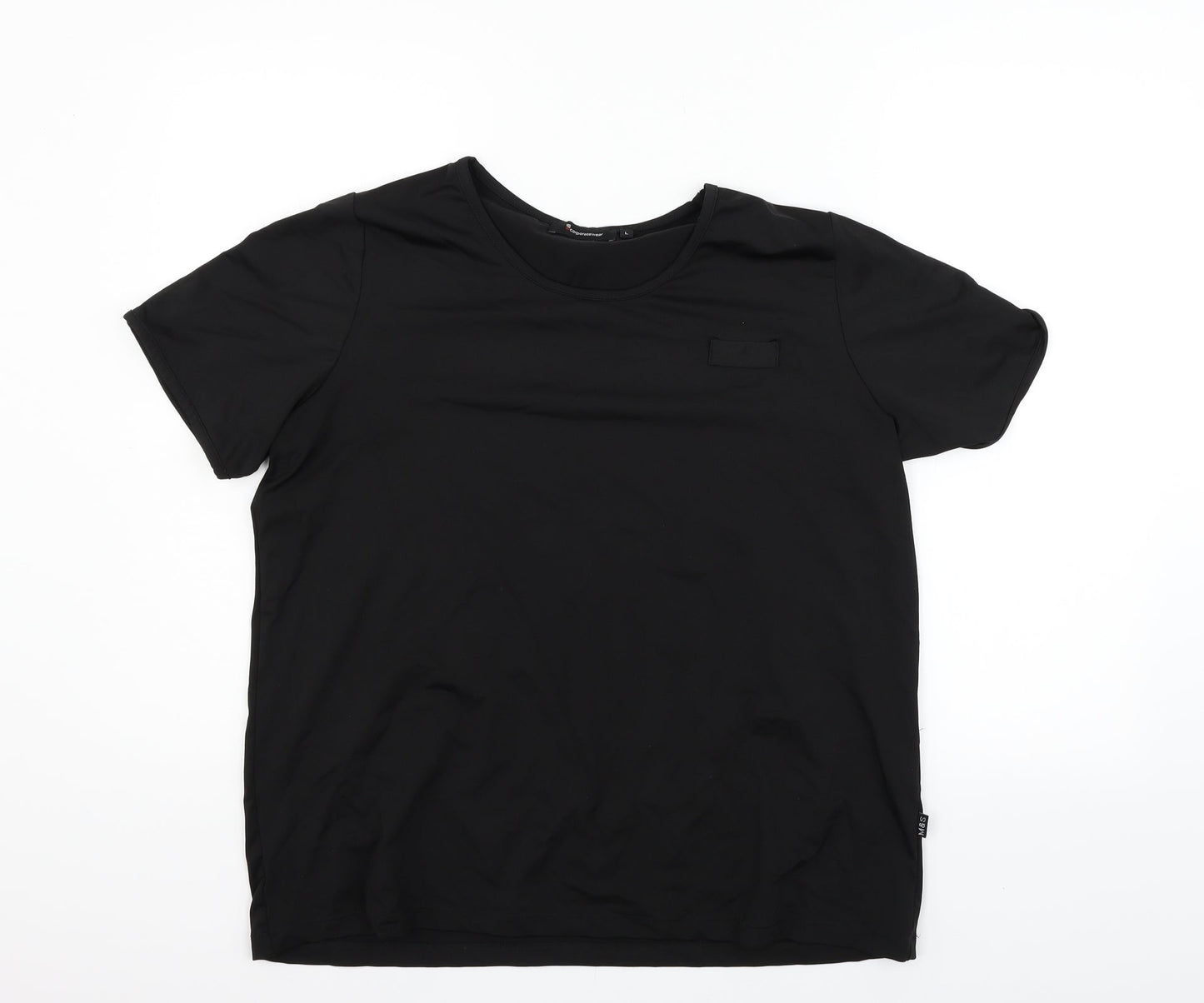 Corporate Wear Womens Black   Basic T-Shirt Size L