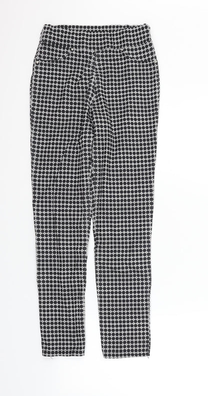 Deck Womens Black Geometric  Trousers  Size 24 in L27 in