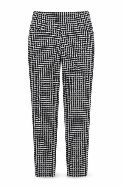 Deck Womens Black Geometric  Trousers  Size 24 in L27 in