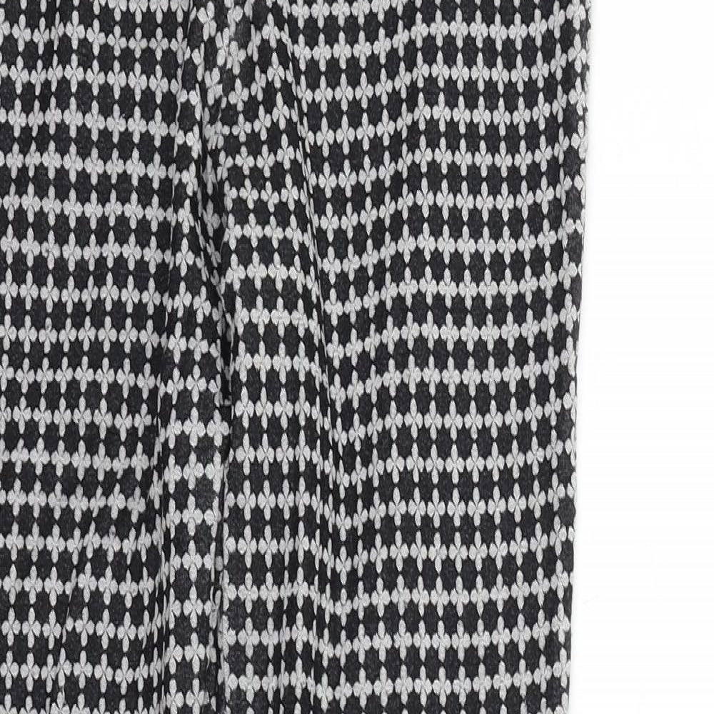 Deck Womens Black Geometric  Trousers  Size 24 in L27 in
