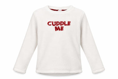 Love To Lounge Girls White Solid  Top Pyjama Top Size S  - Cuddle Me