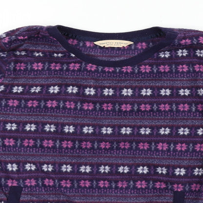 Dorothy Perkins Womens Purple Geometric  Pullover Jumper Size M