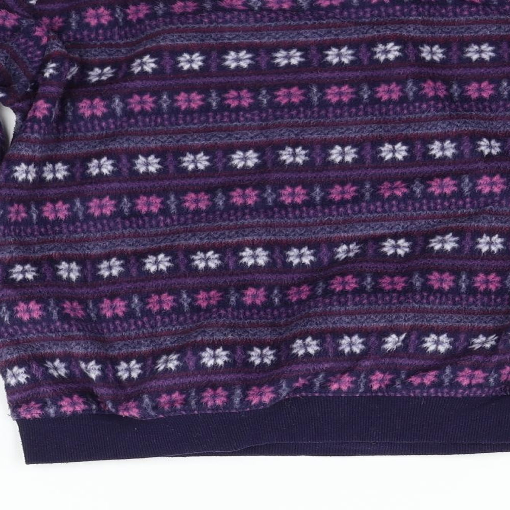 Dorothy Perkins Womens Purple Geometric  Pullover Jumper Size M