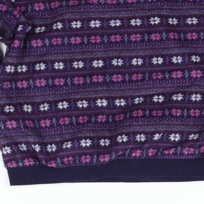 Dorothy Perkins Womens Purple Geometric  Pullover Jumper Size M
