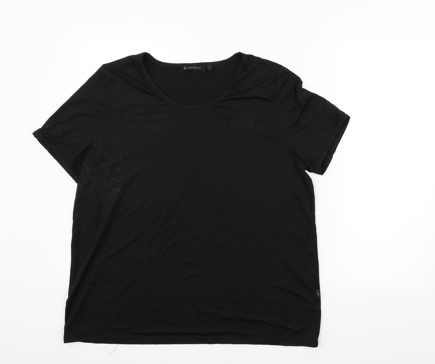 Womens UK Size L incorporatewear Black Basic Blouse