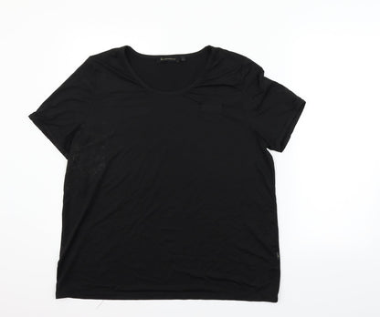 Womens UK Size L incorporatewear Black Basic Blouse