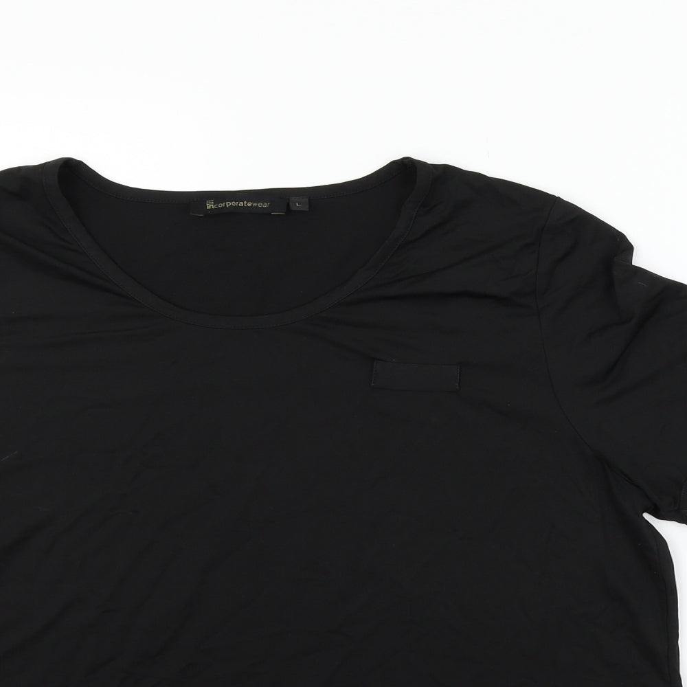 Womens UK Size L incorporatewear Black Basic Blouse