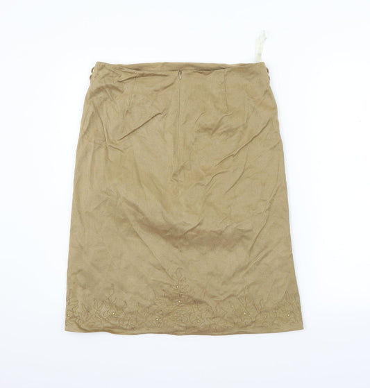 NEXT Womens Beige   Flare Skirt Size 12