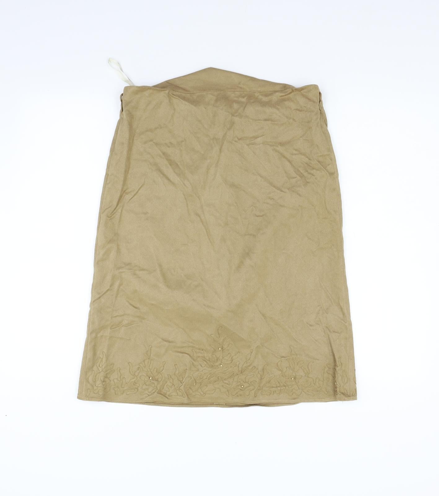 NEXT Womens Beige   Flare Skirt Size 12