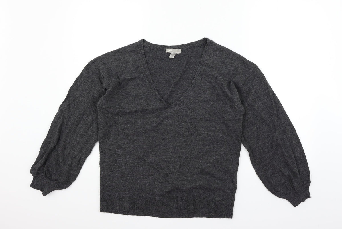 Additional front view of ASOS women’s grey jumper, size UK 8