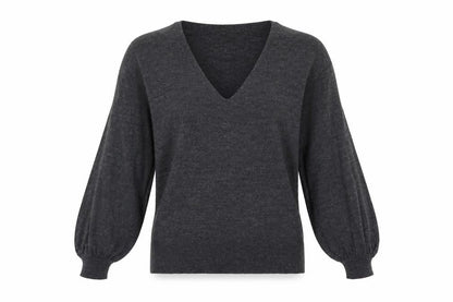 Front view of ASOS women’s grey jumper, size UK 8