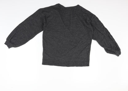 Back view of ASOS women’s grey jumper, size UK 8