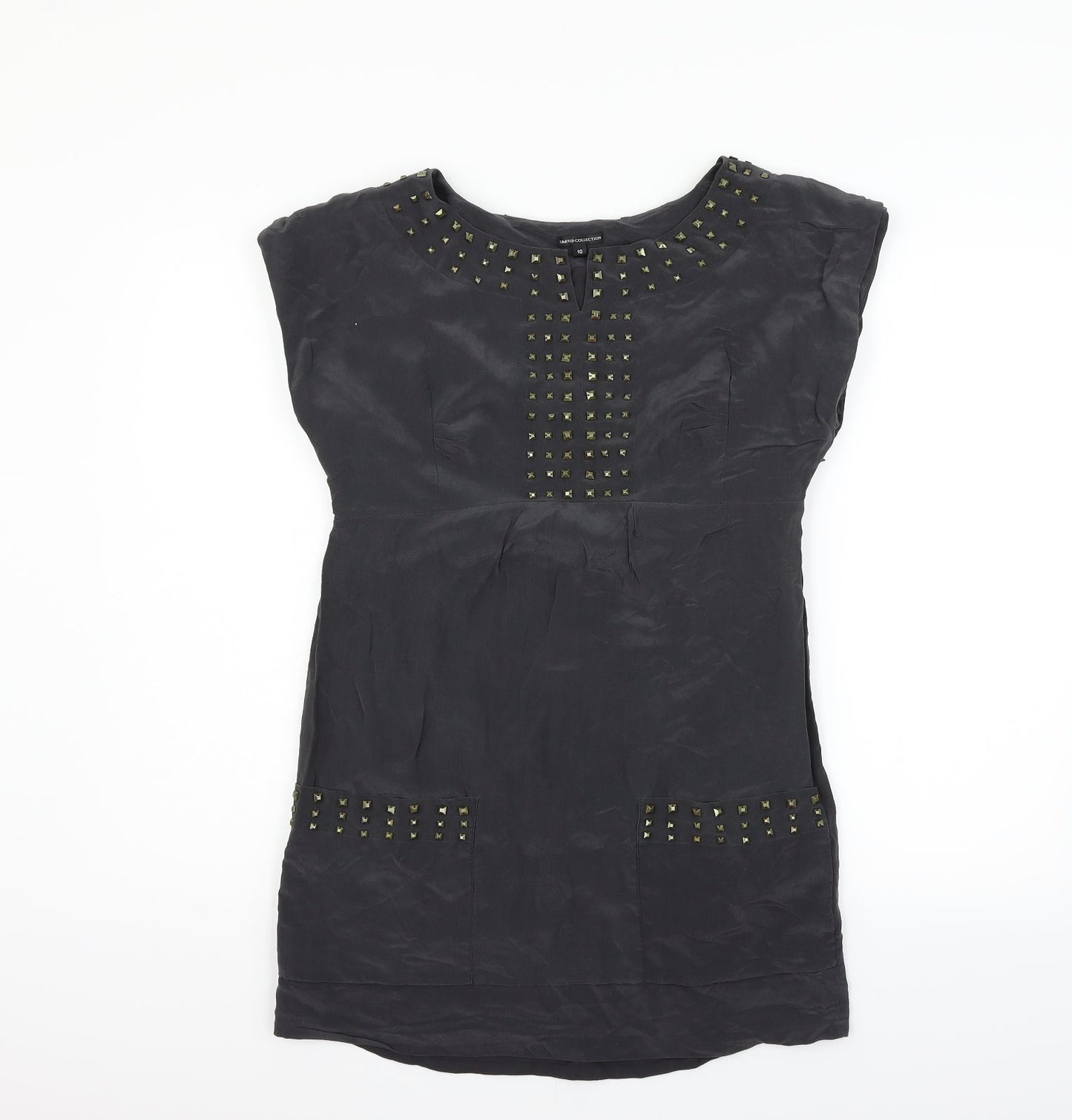 LIMITED COLLECTION Womens Grey Houndstooth  Fit & Flare  Size 10