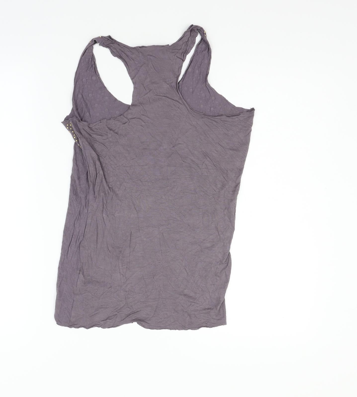Womens UK Size 14 Dorothy Perkins Purple Basic Tank