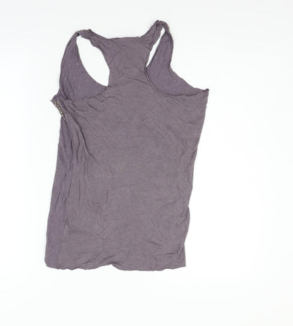 Womens UK Size 14 Dorothy Perkins Purple Basic Tank