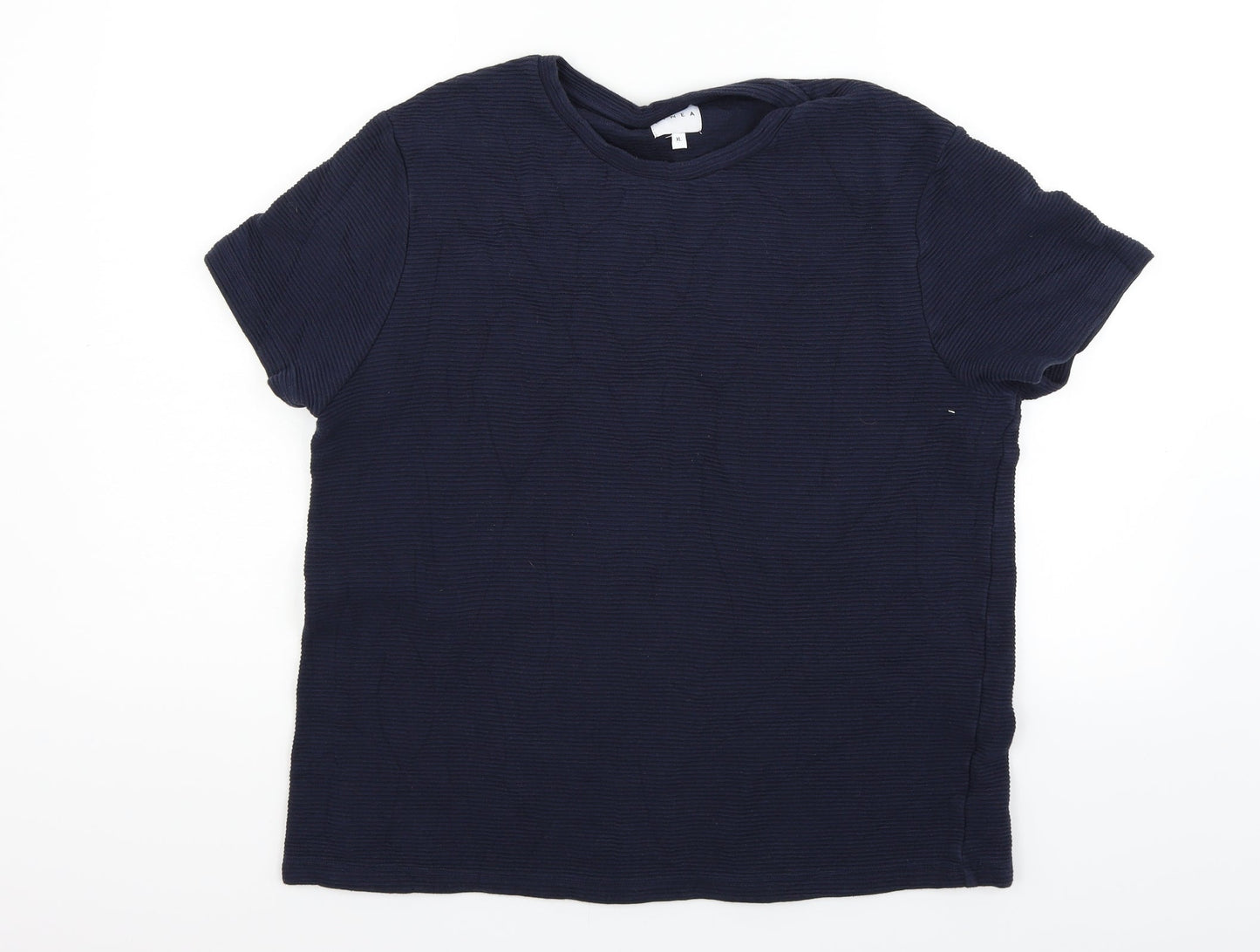 Womens UK Size XL Linea Blue Basic T-Shirt
